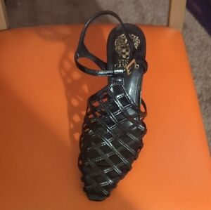 Vince Camuto Black Lattice Heels